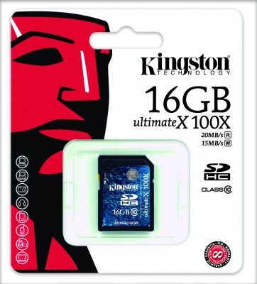 Kingston 16Gb SDHC Secure Digital Memory Card - High Speed