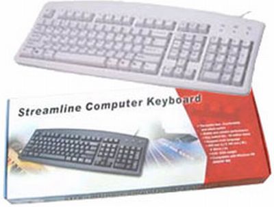 Budget Keyboard Enhanced 104 - PS/2 - White