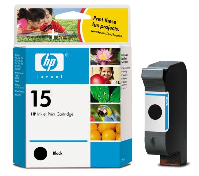 HP #15 C6615DA Black Ink Cartridge