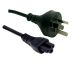 Power Cable Wall/Laptop Micky Connector. (IEC Mains to C5)
