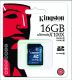 Kingston 16Gb SDHC Secure Digital Memory Card - High Speed