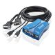 Automatic USB 2-Way KVM Switch Box w/Cables