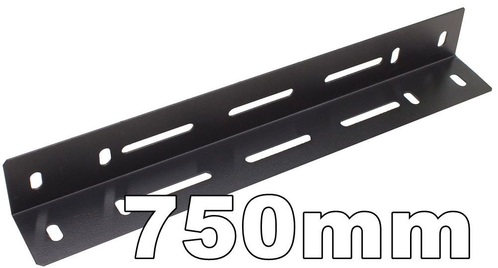 Fixed Metal Rack Rail Mount 750mm L Angle Bracket For 1000mm Deep